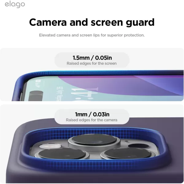 imageelago Compatible with iPhone 16 Pro Max Case Premium Liquid Silicone Case Full Body Protective Cover Shockproof Slim Phone Case AntiScratch Soft Microfiber Lining 69 inch PurpleDeep Purple