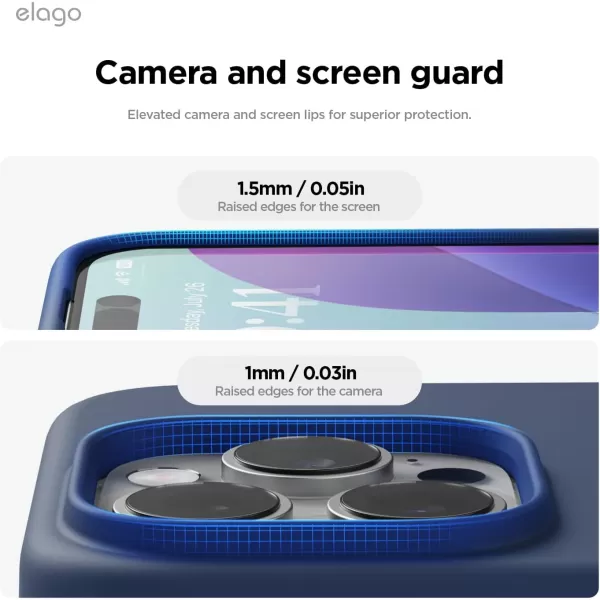 imageelago Compatible with iPhone 16 Pro Max Case Premium Liquid Silicone Case Full Body Protective Cover Shockproof Slim Phone Case AntiScratch Soft Microfiber Lining 69 inch PurpleJean Indigo