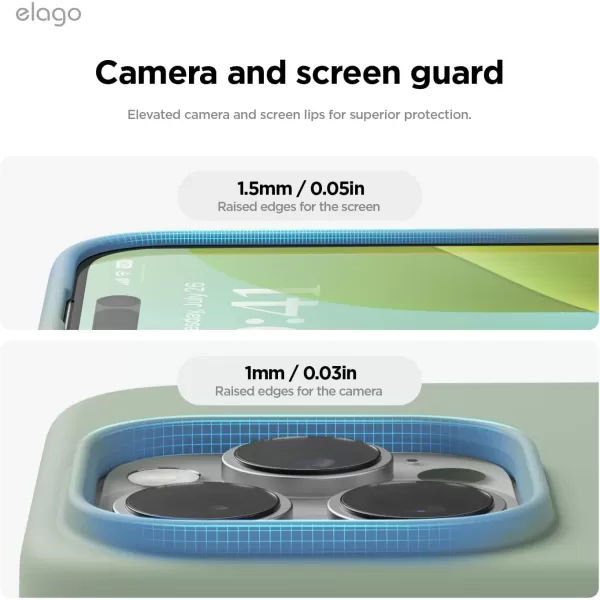 imageelago Compatible with iPhone 16 Pro Max Case Premium Liquid Silicone Case Full Body Protective Cover Shockproof Slim Phone Case AntiScratch Soft Microfiber Lining 69 inch PurpleKhaki Green