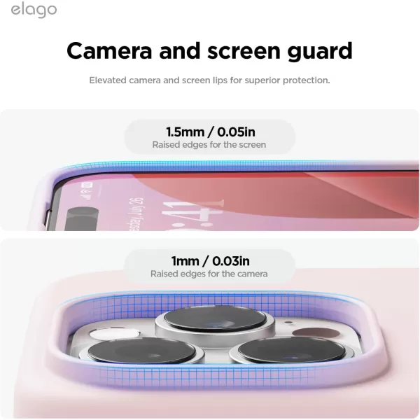 imageelago Compatible with iPhone 16 Pro Max Case Premium Liquid Silicone Case Full Body Protective Cover Shockproof Slim Phone Case AntiScratch Soft Microfiber Lining 69 inch PurpleLovely Pink