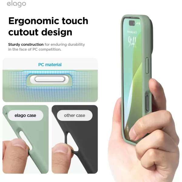 imageelago Compatible with iPhone 16 Pro Max Case Premium Liquid Silicone Case Full Body Protective Cover Shockproof Slim Phone Case AntiScratch Soft Microfiber Lining 69 inch PurpleKhaki Green