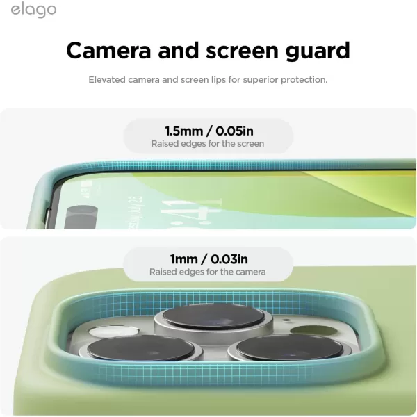 imageelago Compatible with iPhone 16 Pro Max Case Premium Liquid Silicone Case Full Body Protective Cover Shockproof Slim Phone Case AntiScratch Soft Microfiber Lining 69 inch PurplePastel Green