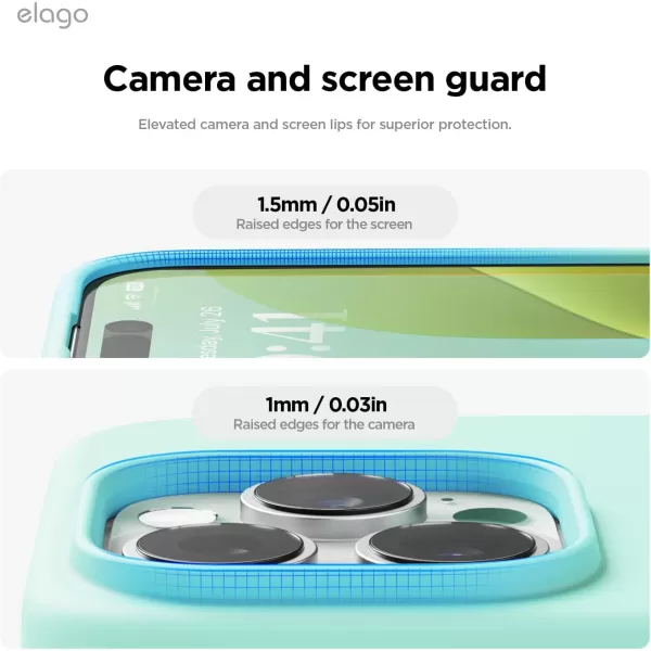 imageelago Compatible with iPhone 16 Pro Max Case Premium Liquid Silicone Case Full Body Protective Cover Shockproof Slim Phone Case AntiScratch Soft Microfiber Lining 69 inch PurpleAqua Sky