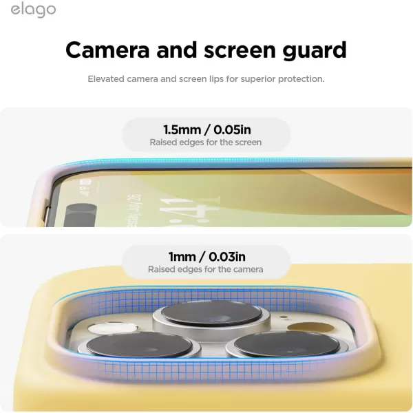 imageelago Compatible with iPhone 16 Pro Max Case Premium Liquid Silicone Case Full Body Protective Cover Shockproof Slim Phone Case AntiScratch Soft Microfiber Lining 69 inch PurpleYellow