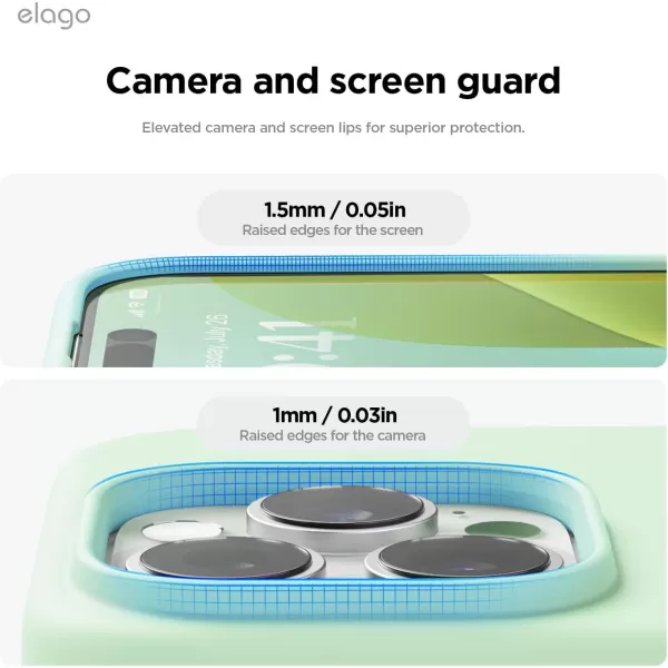 imageelago Compatible with iPhone 16 Pro Max Case Premium Liquid Silicone Case Full Body Protective Cover Shockproof Slim Phone Case AntiScratch Soft Microfiber Lining 69 inch PurpleSoft Mint