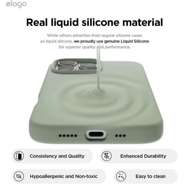 imageelago Compatible with iPhone 16 Pro Max Case Premium Liquid Silicone Case Full Body Protective Cover Shockproof Slim Phone Case AntiScratch Soft Microfiber Lining 69 inch PurpleKhaki Green
