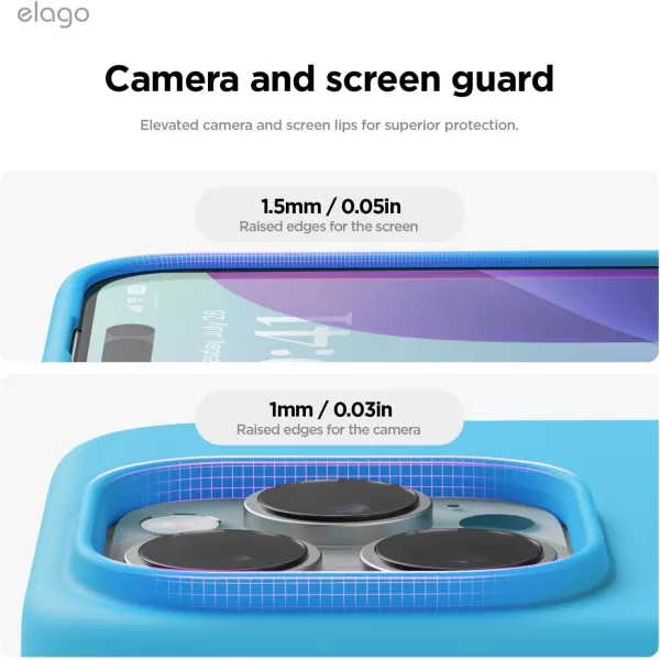 imageelago Compatible with iPhone 16 Pro Max Case Premium Liquid Silicone Case Full Body Protective Cover Shockproof Slim Phone Case AntiScratch Soft Microfiber Lining 69 inch PurpleOcean Blue