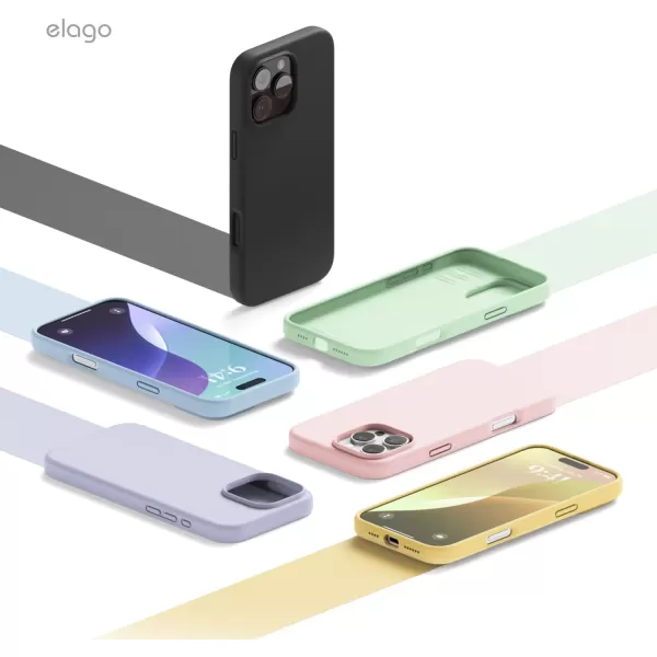 imageelago Compatible with iPhone 16 Pro Max Case Premium Liquid Silicone Case Full Body Protective Cover Shockproof Slim Phone Case AntiScratch Soft Microfiber Lining 69 inch PurpleKhaki Green