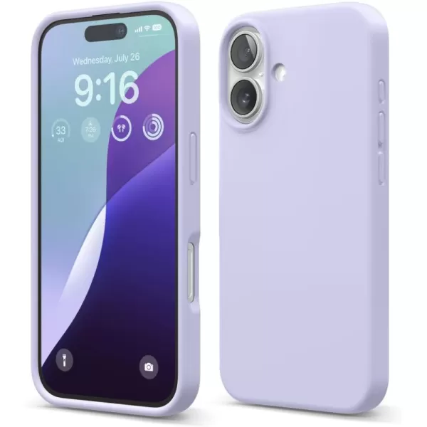 imageelago Compatible with iPhone 16 Case Premium Liquid Silicone Case Full Body Protective Cover Shockproof Slim Phone Case AntiScratch Soft Microfiber Lining 61 inch Alpine GreenPurple