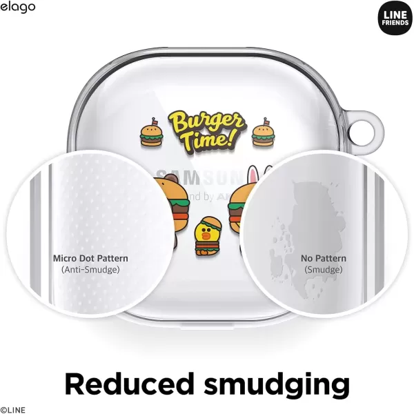 imageelago l LINE Friends Burger Time Case Compatible with Samsung Galaxy Buds Pro Case 2021  Compatible with Samsung Galaxy Buds Live Case Official Merchandise CONYALL