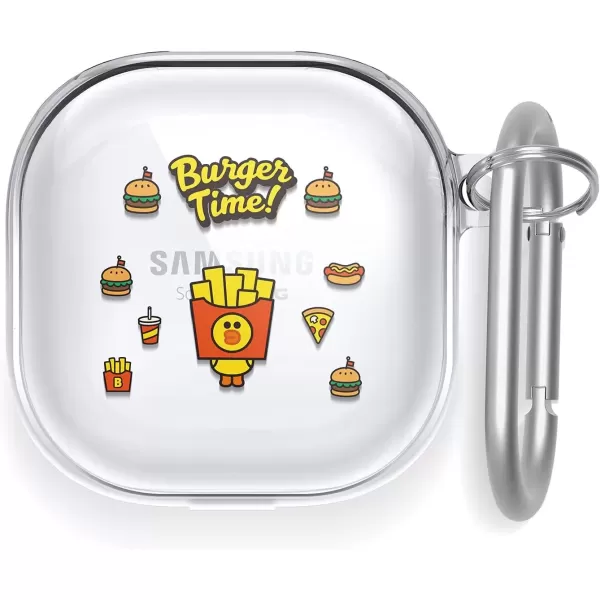 imageelago l LINE Friends Burger Time Case Compatible with Samsung Galaxy Buds Pro Case 2021  Compatible with Samsung Galaxy Buds Live Case Official Merchandise CONYSALLY