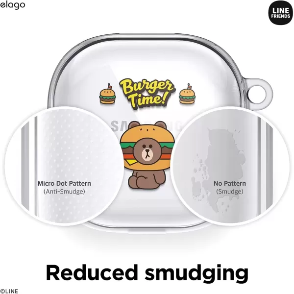 imageelago l LINE Friends Burger Time Case Compatible with Samsung Galaxy Buds Pro Case 2021  Compatible with Samsung Galaxy Buds Live Case Official Merchandise CONYBROWN