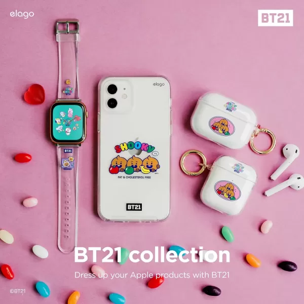 imageelago BT21 Band Compatible with Apple Watch Band Series ULTRASE9876SE54321 Official MerchandiseSHOOKY