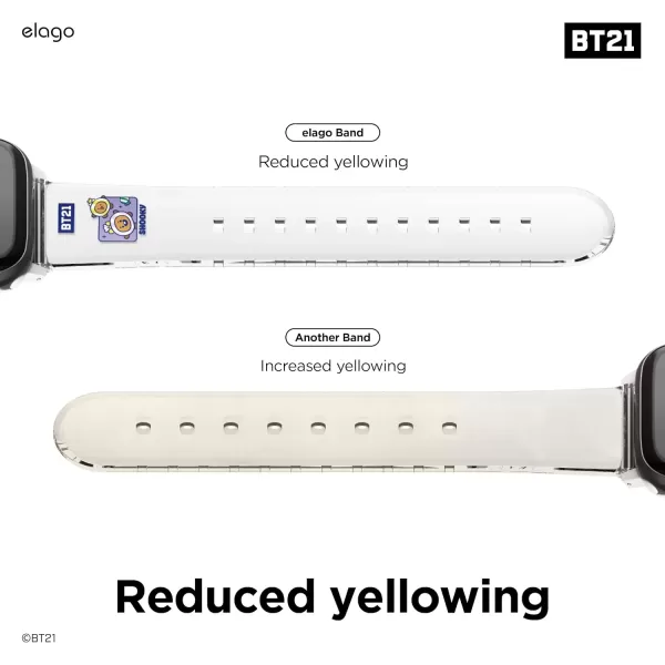 imageelago BT21 Band Compatible with Apple Watch Band Series ULTRASE9876SE54321 Official MerchandiseSHOOKY