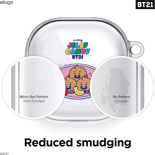 imageelago BT21 Case Compatible with Samsung Galaxy Buds 2 Pro Case 2022  Galaxy Buds 2 Case 2021  Galaxy Buds Pro Case 2021  Galaxy Buds Live Case 2020 Official Merchandise CookySHOOKY