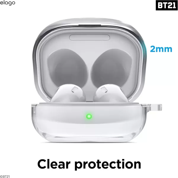 imageelago BT21 Case Compatible with Samsung Galaxy Buds 2 Pro Case 2022  Galaxy Buds 2 Case 2021  Galaxy Buds Pro Case 2021  Galaxy Buds Live Case 2020 Official Merchandise CookyCHIMMY