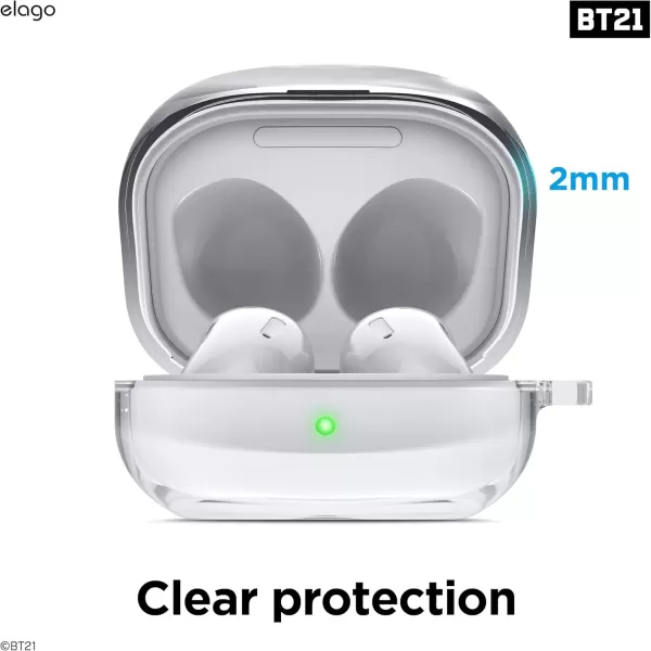 imageelago BT21 Case Compatible with Samsung Galaxy Buds 2 Pro Case 2022  Galaxy Buds 2 Case 2021  Galaxy Buds Pro Case 2021  Galaxy Buds Live Case 2020 Official Merchandise CookyKOYA