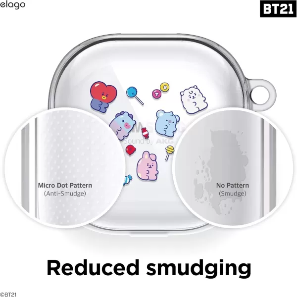 imageelago BT21 Case Compatible with Samsung Galaxy Buds 2 Pro Case 2022  Galaxy Buds 2 Case 2021  Galaxy Buds Pro Case 2021  Galaxy Buds Live Case 2020 Official Merchandise Cooky7 FLAVORS