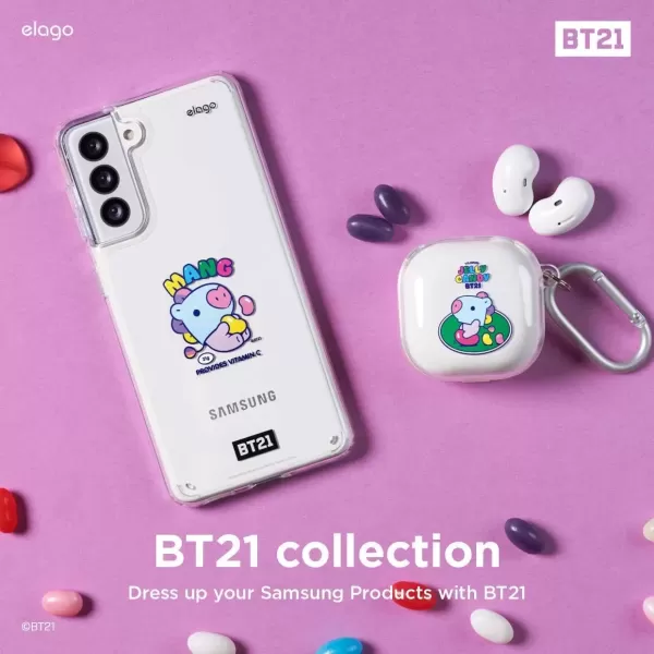 imageelago BT21 Case Compatible with Samsung Galaxy S21 Case  Raised Lip Screen ampamp Camera Protection Shockproof Bumper Cover Protective Case Official Merchandise CookyMANG