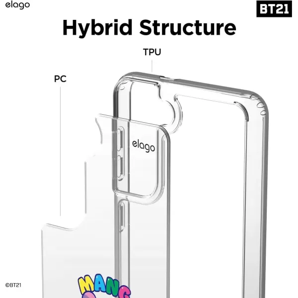 imageelago BT21 Case Compatible with Samsung Galaxy S21 Case  Raised Lip Screen ampamp Camera Protection Shockproof Bumper Cover Protective Case Official Merchandise KOYAMANG