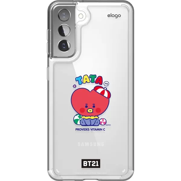 imageelago BT21 Case Compatible with Samsung Galaxy S21 Case  Raised Lip Screen ampamp Camera Protection Shockproof Bumper Cover Protective Case Official Merchandise CookyTATA