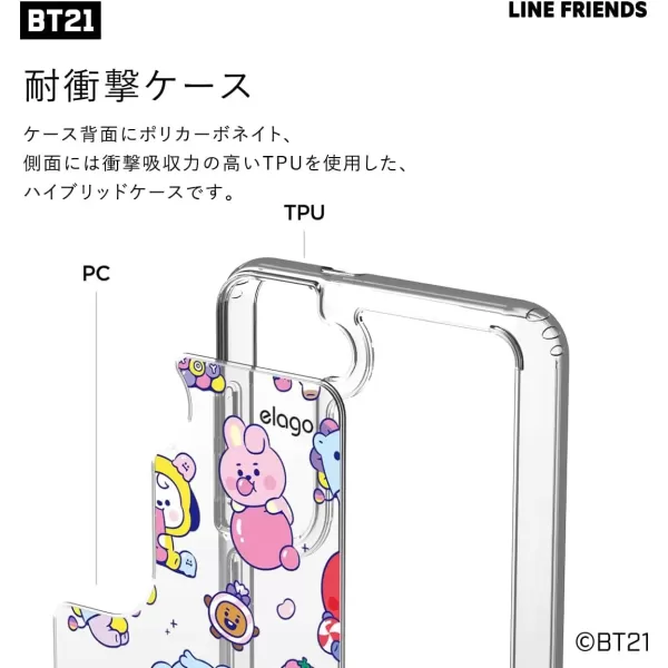 imageelago BT21 Case Compatible with Samsung Galaxy S21 Case  Raised Lip Screen ampamp Camera Protection Shockproof Bumper Cover Protective Case Official Merchandise KOYATATA