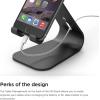 imageelago M2 Stand for all iphones Galaxy and Smartphones Angled Support for FaceTime BlackBlack