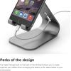 imageelago M2 Stand for all iphones Galaxy and Smartphones Angled Support for FaceTime BlackDark Grey