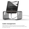 imageelago M3 Stand SilverAuthentic Walnut  Premium AluminumHybrid DesignOptimal Angle  for All iPhones iPad Mini Galaxy and Other SmartphonesM3 Stand Dark Gray