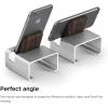 imageelago M3 Stand SilverAuthentic Walnut  Premium AluminumHybrid DesignOptimal Angle  for All iPhones iPad Mini Galaxy and Other SmartphonesM3 Stand Silver