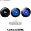 imageelago Wall Plate Cover Designed for Google Nest Learning Thermostat Matte Black  Compatible with Nest Learning Thermostat 1st2nd3rd Generation Not with 2020 Model US Patent RegisteredPolished Steel