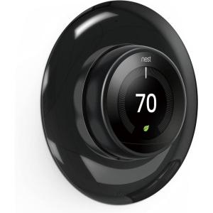 imageelago Wall Plate Cover Designed for Google Nest Learning Thermostat Matte Black  Compatible with Nest Learning Thermostat 1st2nd3rd Generation Not with 2020 Model US Patent RegisteredMirror Black