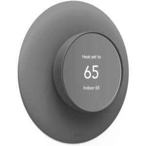 imageelago Wall Plate Cover Plus 2 Compatible with Google Nest Thermostat 2020 Snow  Durable Polycarbonate Material Easy Installation Complementary DesignCharcoal Grey