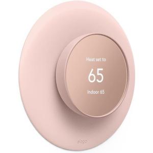 imageelago Wall Plate Cover Plus 2 Compatible with Google Nest Thermostat 2020 Snow  Durable Polycarbonate Material Easy Installation Complementary DesignSand Pink