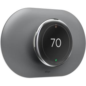 imageelago Wall Plate Cover Plus Compatible with Google Nest Learning Thermostat 2024 4th Gen  Durable Polycarbonate Material Easy Installation Complementary Design Dark GreyDark Grey