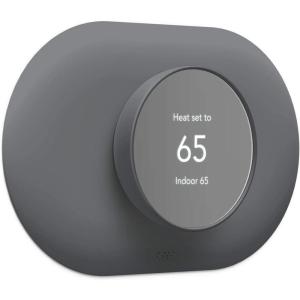 imageelago Wall Plate Cover Plus Compatible with Google Nest Thermostat 2020 Snow  Durable Polycarbonate Material Easy Installation Complementary DesignCharcoal Grey