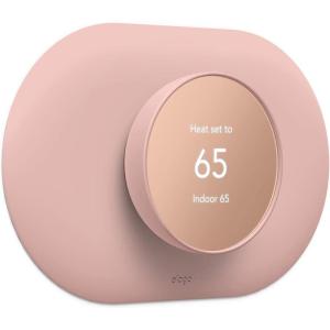 imageelago Wall Plate Cover Plus Compatible with Google Nest Thermostat 2020 Snow  Durable Polycarbonate Material Easy Installation Complementary DesignSand Pink