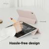 imageelago Magnetic Folio Case for iPad Pro 11 inch Cover M4  Back Plate can be Attached to Metal Materials WakeSleep functionality Compatible with Apple Pencil 2 Dark GreySand Pink