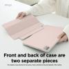 imageelago Magnetic Folio Case for iPad Pro 11 inch Cover M4  Back Plate can be Attached to Metal Materials WakeSleep functionality Compatible with Apple Pencil 2 Dark GreySand Pink