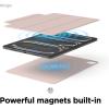 imageelago Magnetic Folio Case for iPad Pro 11 inch Cover M4  Back Plate can be Attached to Metal Materials WakeSleep functionality Compatible with Apple Pencil 2 Dark GreySand Pink