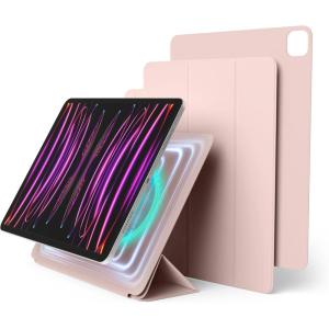 imageelago Case for iPad Pro 129 6th 5th4th Generation and iPad Air 13 M2 iPad Case with Magnetic Attachment to Metal MaterialsCompatible with Apple iPad Pencil and elagos Pencil case Dark GreySand Pink