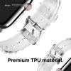 imageelago Clear Band Compatible with Apple Watch Band Ultra2UltraSE10987654321 Compatible with iWatch 38mm 40mm 42mm 44mm 45mm 46mm 49mm  Transparent Protective Band Watch Strap Connector IncludedM Size