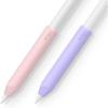 imageelago Pencil Grip 2 Pack Holder Sleeve Compatible with Apple Pencil 1st ampamp 2nd Generation and Apple Pencil USBC Dark Grey ampamp GreenPinkPurple