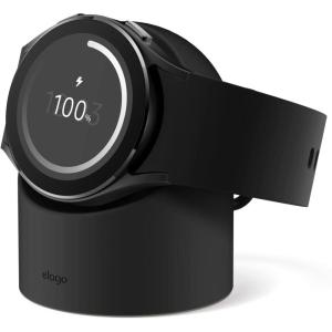 imageelago GW2 Compatible with Samsung Watch Charger for Galaxy Watch 4 3 Active 2 Active  Black Minimalist Style Charging DockBlack