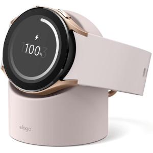 imageelago GW2 Compatible with Samsung Watch Charger for Galaxy Watch 4 3 Active 2 Active  Black Minimalist Style Charging DockSand Pink