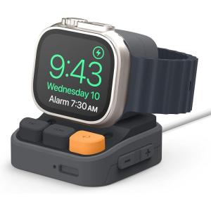 imageelago W9 Stand Compatible with Apple Watch Ultra2Ultra10987654321SE 49mm 46mm 45mm 44mm42mm 41mm 40mm 38mm  Galaxy Watch Ultra 7 6 6 Classic 5 5 ProDark Grey