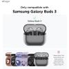 imageelago 2 Pairs Galaxy Buds 3 Ear Tips Cover Designed for Galaxy Buds 3 Fit in The Case Anti Slip Silicone Cover Anti Scratches Installation Guide 1 Pair of Each Dark Grey ampamp White