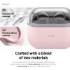 imageelago Compatible with Samsung Galaxy Buds 3 Case ampamp Galaxy Buds 3 Pro Case Duo Case with Carabiner Premium Silicone  TPU Cover Headphone Accessories for Men for Women Lovely PinkClear  Lovely Pink