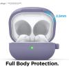 imageelago Silicone Hang Case Compatible with Samsung Galaxy Buds FE Case 2023  Galaxy Buds 2 Pro Case 2022  Galaxy Buds 2 Case 2021  Galaxy Buds Pro Case 2021  Galaxy Buds Live 2020 BlackLavender Grey