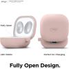 imageelago Silicone Hang Case Compatible with Samsung Galaxy Buds FE Case 2023  Galaxy Buds 2 Pro Case 2022  Galaxy Buds 2 Case 2021  Galaxy Buds Pro Case 2021  Galaxy Buds Live 2020 BlackSand Pink